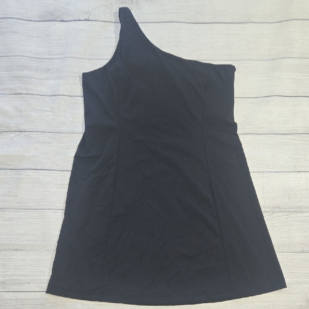 Outdoor Voices Women's One Shoulder Dress Black Size XL NWOT